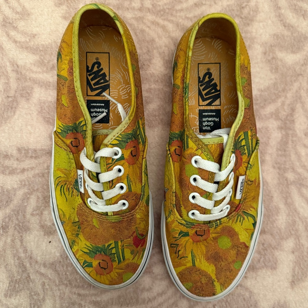 Vincent Van Gogh Vans Yellow Sunflowers Men’s 6 Women’s 7.5